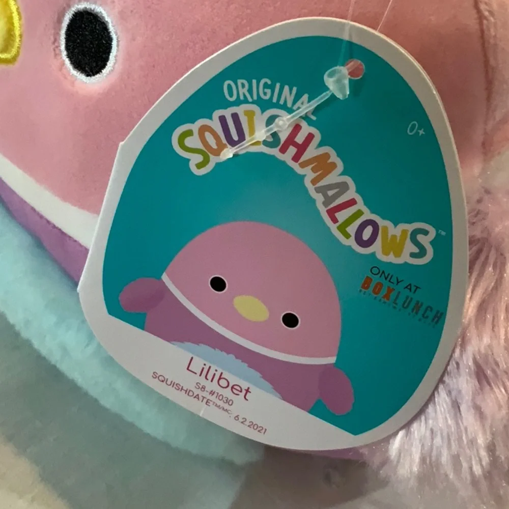 Squishmallows Lilibet 8” Duck Pink Blue NWT Easter Basket Boxlunch Pastel